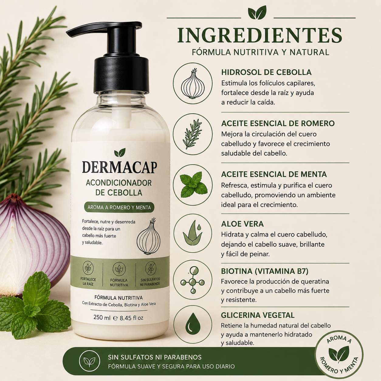 DERMACAP™ Acondicionador Anticaída y Crecimiento